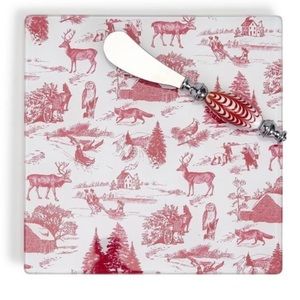 Two’s Company glass serving board and spreader NWT